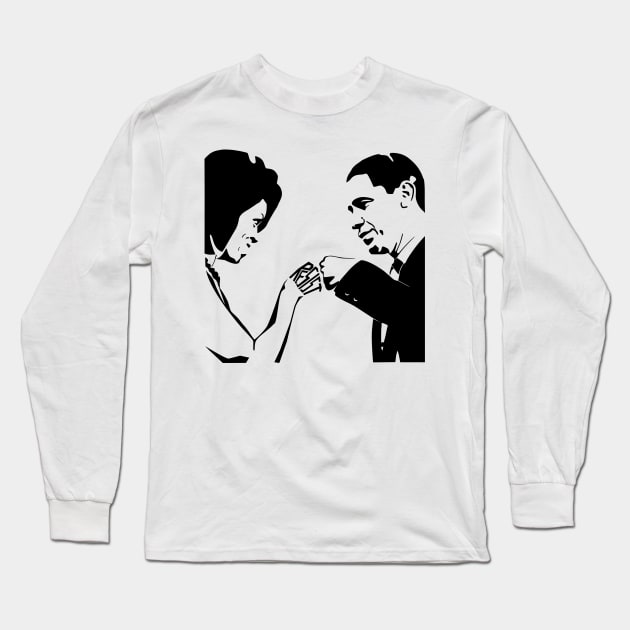 RESIST: Obama Fist Bump Long Sleeve T-Shirt by Village Values